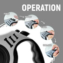 Coleira Guia Retrátil 3/5 Metros Pet para Cães e Gatos Resistente com Trava até 11kg