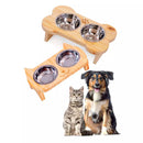 Comedouro e Bebedouro Pet para Cães e Gatos Elevado com 2 Potes Tam P