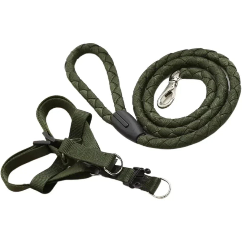 Kit Coleira Peitoral + Guia de Corda Reforçado – Passeios Confortáveis e Seguros!