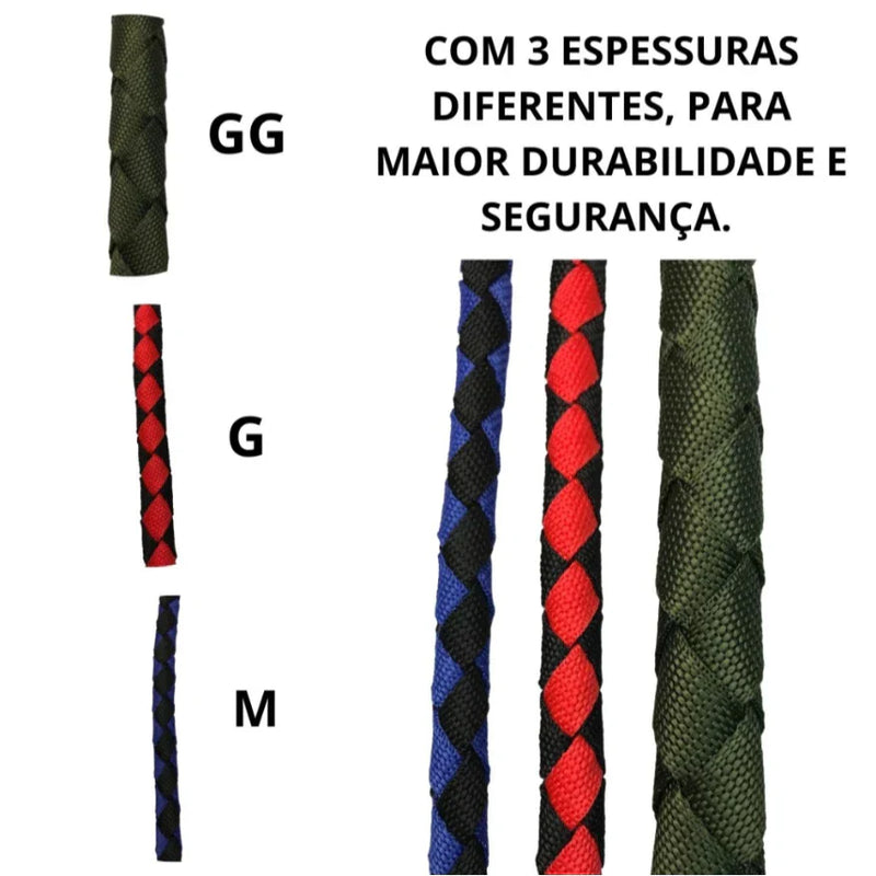 Kit Coleira Peitoral + Guia de Corda Reforçado – Passeios Confortáveis e Seguros!